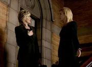 "Rockabye" -- Pictured: (l-r) Judith Light as Donnelly, Diane Neal as Asst. D.A. Casey Novak -- Law & Order SVU #07010 "Rockabye"  Episode: "Rockabye" Director: Peter Leto  DP: Geoffrey Erb Scene: 42 (Int) Courthouse staircase "Casey convinces Donnelly to recuse herself" Diane Neal (ADA Casey Novak) Judith Light (Donnelly)