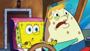 L-R: SpongeBob, Mrs. Puff