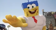 SpongeBob SquarePants (as The Invincibubble) in THE SPONGEBOB MOVIE: SPONGE OUT OF WATER, from Paramount Pictures and Nickelodeon Movies. SB2-FF-005