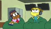L-R: Remy Remington (voiced by Zeno Robinson), Cricket Green (voiced by Chris Houghton)