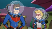 L-R: Ray / Captain Man, Henry / Kid Danger