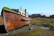 Dorf Ushakovskoje - verlassene Siedlung an der Ostküste von Wrangel Island