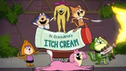 v.li.: Brain, Benny The Ball, Choo Choo, Fancy Fancy, Spooky
