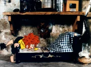 ARD/BR MEISTER EDER UND SEIN PUMUCKL, FOLGE 29, "Pumuckl und die Maus". Pumuckl freundet sich mit einer Maus an und lernt, daß es gar nicht so einfach ist, mit einem Spielkameraden auszukommen, der so ganz anders geartet ist.