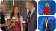 Teresa Rizos und Volker Heißmann schauen alte Folgen von Dahoam is Dahoam.