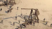 Letzter Kampf ums Heilige Land. Bei der Belagerung von Akkon setzt Richard Löwenherz auf riesige Wurfmaschinen.