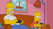 Die Aufgaben eines Vaters sind ganz schön kompliziert, findet auch Homer (l.) und hofft, Dank einer grandiosen Idee bald nicht mehr alles mit seinem Sohn Bart (r.) unternehmen zu müssen ...