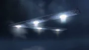 A CGI representation of the V-shaped craft that hundreds of witnesses reported seeing in the Phoenix area on March 13, 1997.