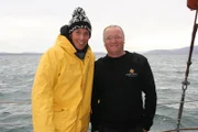 Willi (links) und Nils beim Walesuchen.