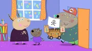 Zurück in der Spielgruppe zeigen alle ihr gebasteltes Schloss vor und sowohl die Kinder als auch die Eltern sind stolz wie Oskar.