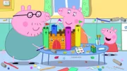 Am Ende haben alle drei, Papa (l.) Mama (m.) und Peppa Wutz (r.) alles für das perfekte Schloss gegeben!