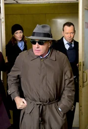 "Power Players" -- When a star witness in a double murder case drops out, Erin is tasked with bringing a protected mob informant back to New York for a case and keeping him safe, with help from Danny and Baez. Dan Hedaya guest stars as the mob informant. Pictured: Bridget Moynahan as Erin Reagan, Dan Hedaya as Vincent Rella, Donnie Wahlberg as Donnie Reagan. Photo: John Paul Filo/CBS