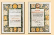 Nobelpreis-Urkunde Marie Curie.