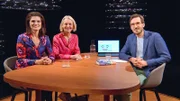 v.li.: Léa Steinacker, Sozialwissenschaftlerin und Unternehmerin, Miriam Meckel, Kommunikationswissenschaftlerin und Unternehmerin und Moderator Yves Bossart