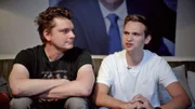 Lutz van der Horst (l.) und Fabian Köster (r.) bilanzieren ihre Drehs fürs "heute-show spezial".