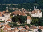 Sighisoara - Stadtansicht mit Burganlage.