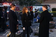Als in einem gutbürgerlichen Wohnviertel von New York eine Bombe detoniert, beginnen Stella (Melina Kanakaredes, M.), Don (Eddie Cahill, l.) und Mac (Gary Sinise, r.) mit den Ermittlungen, um den Täter zu fassen ...