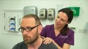 Dr Emma examines Gary.