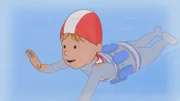 Conni übt unermüdlich Schwimmen. Von Mal zu Mal benötigt sie weniger Schwimmhilfen. Aber eine ganze Bahn durchzuschwimmen ist schon recht anstrengend.