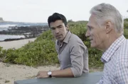"Hapai ke kuko, hanau ka hewa" -- When the top salesperson for a beauty company/pyramid scheme is murdered, Five-0 sifts through a long list of possible suspects who would want her dead. Also, Adam befriends a homeless man estranged from his family, on HAWAII FIVE-0, Friday, Feb. 22 (9:00-10:00 PM, ET/PT) on the CBS Television Network. Pictured L to R: Ian Anthony Dale as Adam Noshimuri and Bob Hiltermann as Hal. Photo: Screengrab/CBS   ("Hapai ke kuko, hanau ka hewa" is Hawaiian for "When covetousness is conceived, sin is born")