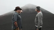Josh Gates meets with local Historian Ricardo Y Sanchez-Serrano Guerrero discuss Tenerife amd the volcanic island