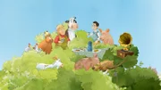 Lieselottes Versteckspiel endet mit einem Picknick im Baumwipfel.