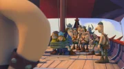 Wickie, Snorre und Tjure werden von Sven, dem Piraten, entführt.