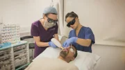 Dr. Emma during the treatment process.