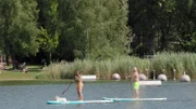 Standup Paddeln an der Alten Donau.