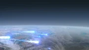 Meteoriten ziehen nahe an der Erde vorbei