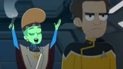 L-R: D'Vana Tendi, Lieutenant O'Connor