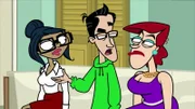 v.li.: Rita, Petey Falcone, Cookie Falcone