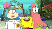 v.li.: Sandy, SpongeBob, Patrick