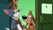 Tom (l.), Jerry (oben), Waffles (r.).