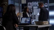 L-R: Meera Malik (Parminder Nagra), Elizabeth Keen (Megan Boone) und Donald Ressler (Diego Klattenhoff)