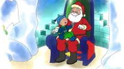Caillou trifft den Weihnachtsmann. Das steigert seine Vorfreude auf den Heilgen Abend.
