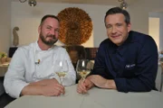 In vino veritas: Alexander Herrmann und Regionalkoch Jörg Friedrich.
