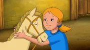 Emily schmust mit ihrem neuen Fohlen Fioretta.