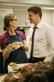 Während ihres Fluges nach Shanghai müssen Brennan (Emily Deschanel) und Booth (David Boreanaz) einen Mord aufklären, als eine Leiche in der Großküchenmikrowelle an Bord entdeckt wird.