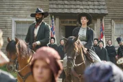 l-r: John Ellis (Nicholas Pinnock), Sarah (Lisa Vicari)