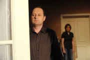 Maria schockt Hubert, als sie ihm von ihrem Kuss mit Gregor erzählt. Von links: Hubert (Bernhard Ulrich) und Maria Kirchleitner (Daniela März).