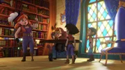 Käpt'n Raubein ist die Lehrerin der Sardinen. Dazu gehören Alexander, Zoe und Finn.