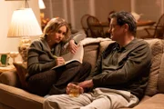 l-r: Caitlin  (Olivia DeJonge), Michael Peterson (Colin Firth)