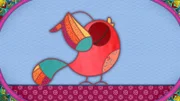 Der Vogel auf meiner Schmusedecke ist wirklich besonders schön.