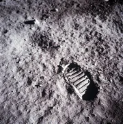 Apollo 11 Fußabdruck.