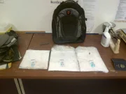 Boston, MA USA: Drugs found in back pack at Logan Airport.