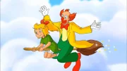 Ganz anders als Papa Bernhard liebt es Clown Bernardo, mit Bibi auf Kartoffelbrei zu fliegen.