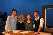 Von links: Willi Weitzel, Moderatorin Conny Ruppert, Regisseurin Rona Meyendorf und Connys Bruder Holger.