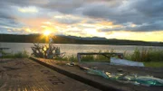 The Yukon River from the Moore family’s fishcamp.