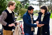 Lukas Hilpert (Niklas Löffler, l.), Felix Bayhan (Thiago Braga de Oliveira, M.), Florentine König (Amelie Barth, r.)